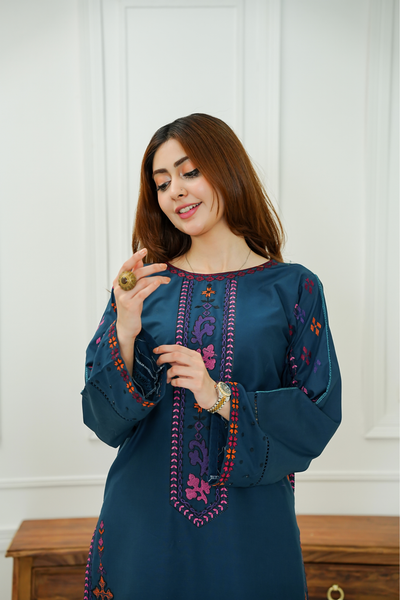 KF-109 Ocean Grace (2PC Cotton Embroidered)